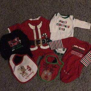 Lot of Christmas attire newborn